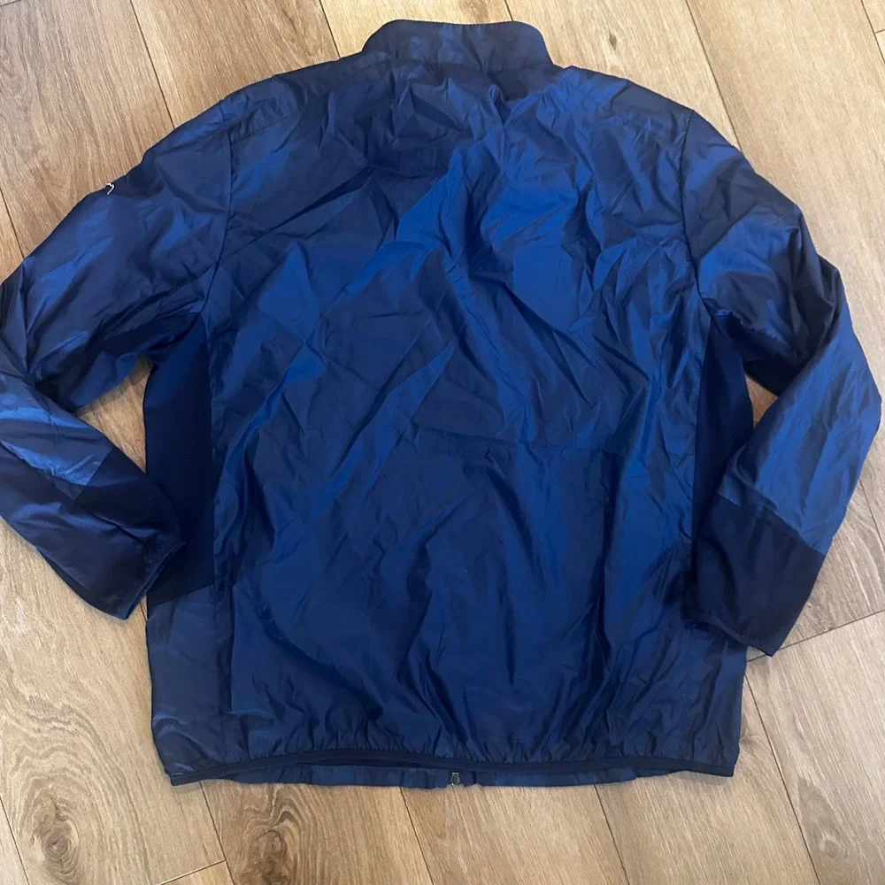 Greg Norman HydroTech Mens XXL Blue Camo Golf Jacket Full Zip Windbreaker SP17